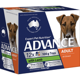 ADVANCE Adult Single Serve Lamb Wet Dog Food Trays - Furbabies Online